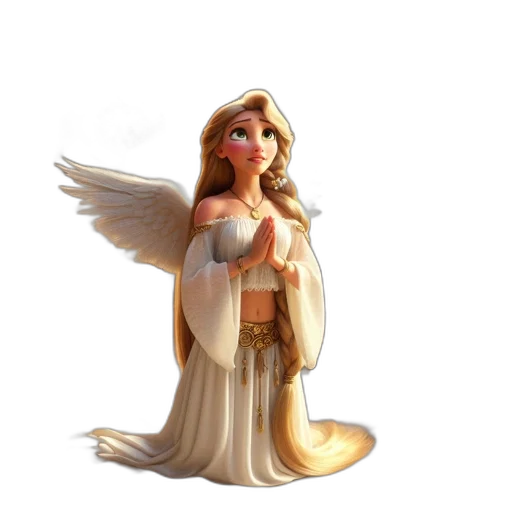 jewelry, 3d render, fantasy art, concept art, photorealistic, winged, female, character transparent PNG cut-out