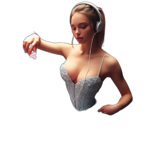 dress, robot, weapon, mask, pixel art, 3d render, concept art, photorealistic transparent PNG cut-out