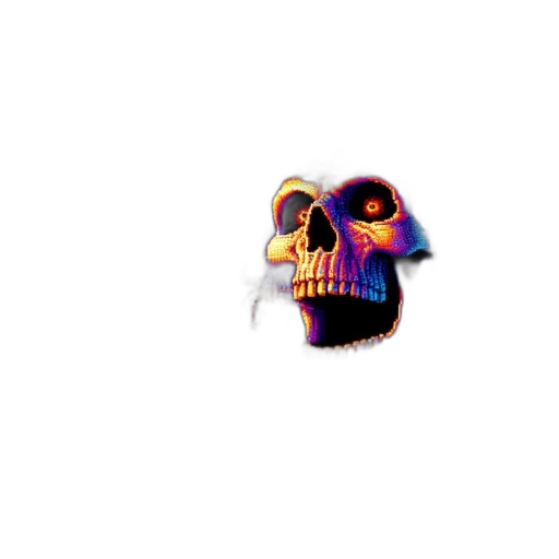 mask, hat, robot, face, vaporwave, pixel art, 3d render, cyberpunk transparent PNG cut-out