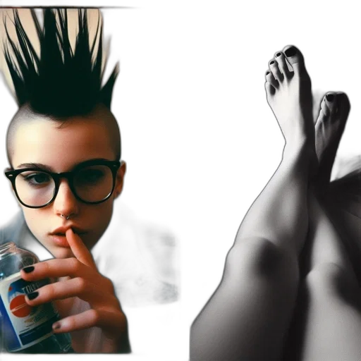 hair, shoes, photorealistic, concept art, 3d render, comic book art, composition, presents transparent PNG cut-out