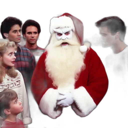 snow, show, movie, scene, unconventionally, stoic, santa, figure transparent PNG cut-out