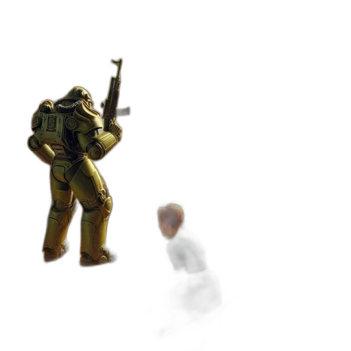 robot, weapon, creature, staff, concept art, 3d render, pixel art, outer space transparent PNG cut-out