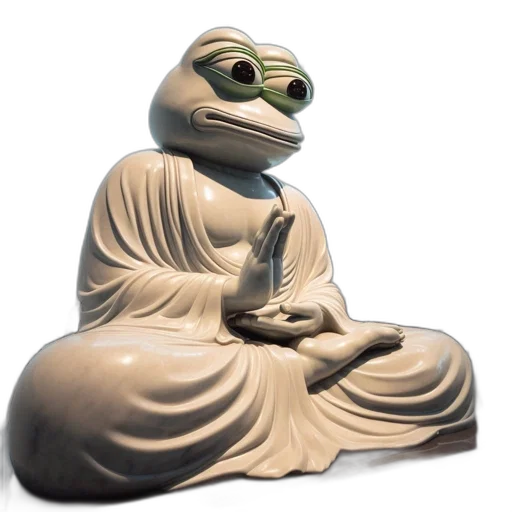 3d render, concept art, photorealistic, spacious, room, life-sized, frog, statue transparent PNG cut-out