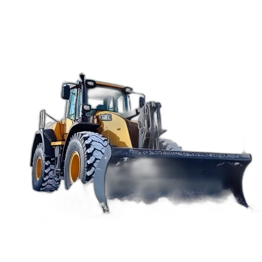 weapon, photorealistic, concept art, 3d render, snowplow, parked, snowy, mountain transparent PNG cut-out