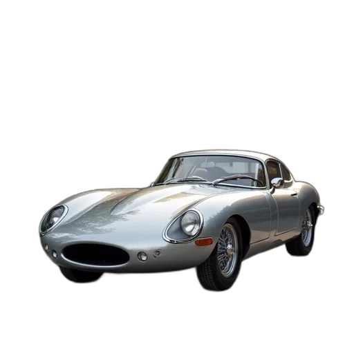 car, animal, 3d render, photorealistic, concept art, silver, sports, parked transparent PNG cut-out