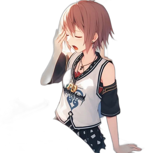 dress, jacket, staff, anime, pixel art, concept art, cartoon, monochrome transparent PNG cut-out