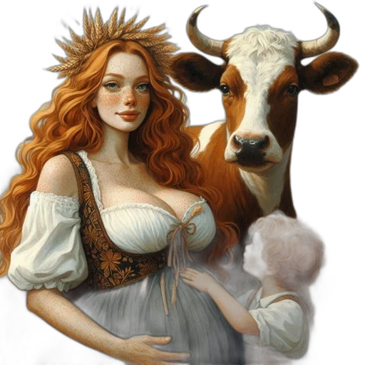 dress, jewelry, fantasy art, oil painting, photorealistic, concept art, golden, woman transparent PNG cut-out