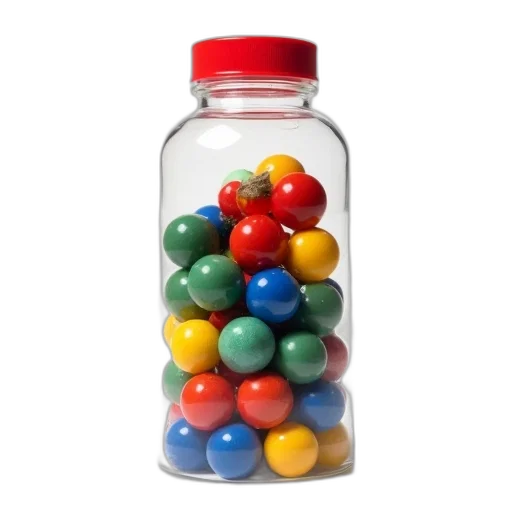 bottle, food, jewelry, 3d render, colorful, tall, cylindrical, container transparent PNG cut-out