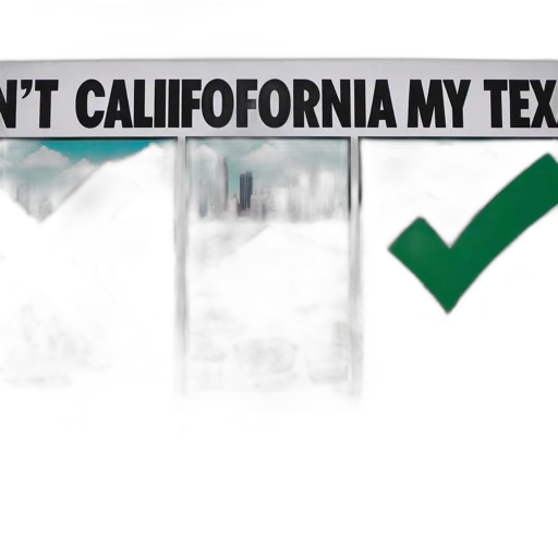 anti-california, sentiment, expressed, through, billboard, featuring, contrasting, landscapes transparent PNG cut-out