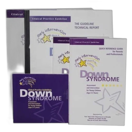 collection, books, guides, down, syndrome, including, clinical, practice transparent PNG cut-out