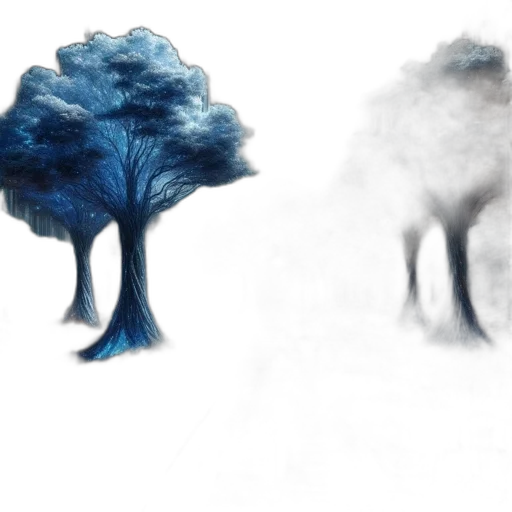 tree, umbrella, creature, hair, concept art, 3d render, photorealistic, fantasy art transparent PNG cut-out