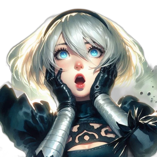 robot, face, mask, weapon, concept art, fantasy art, comic book art, anime transparent PNG cut-out