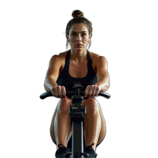 woman, working, out, rowing transparent PNG cut-out