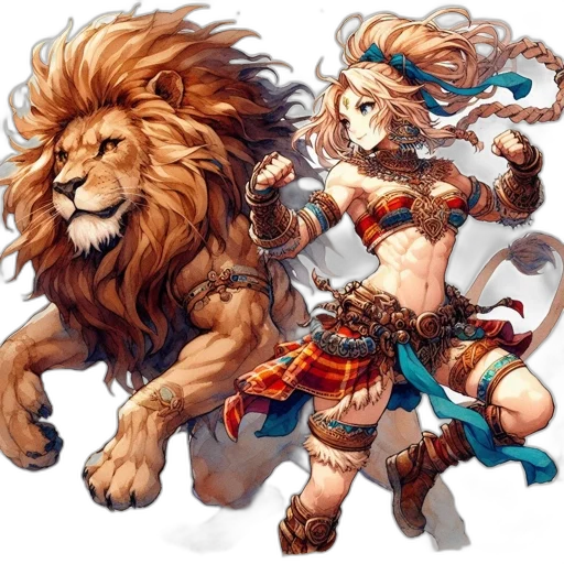 fantasy art, concept art, anime, comic book art, female, warrior, elaborate, armor transparent PNG cut-out