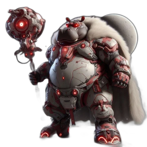 robot, creature, weapon, animal, concept art, 3d render, fantasy art, cyberpunk transparent PNG cut-out