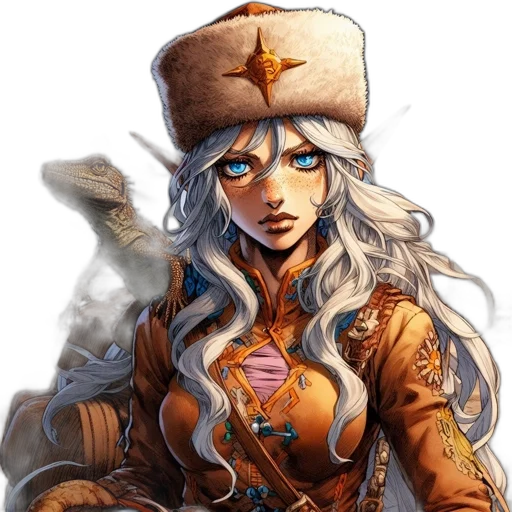staff, face, hat, crown, fantasy art, anime, comic book art, concept art transparent PNG cut-out