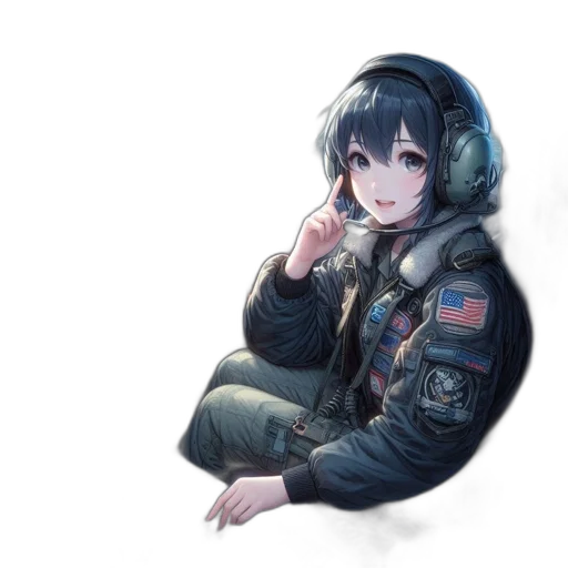 jacket, robot, face, weapon, anime, concept art, pixel art, cyberpunk transparent PNG cut-out