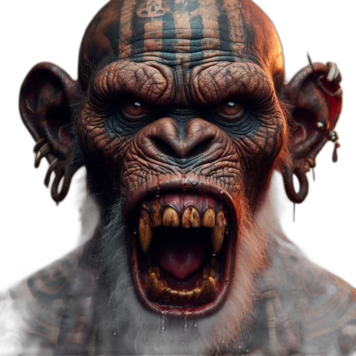 face, creature, mask, animal, photorealistic, concept art, 3d render, fantasy art transparent PNG cut-out