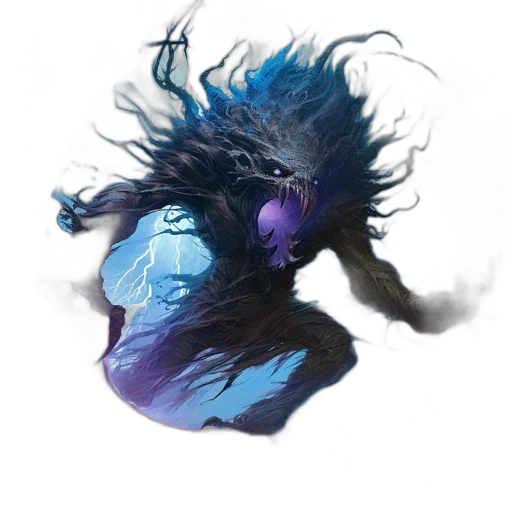 creature, dragon, mask, hair, concept art, fantasy art, comic book art, photorealistic transparent PNG cut-out