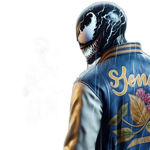 jacket, concept art, comic book art, during, rainy, night, formally, dressed transparent PNG cut-out