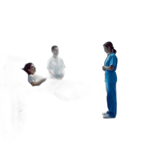 staff, concept art, 3d render, outer space, fog, hospital, room, patient transparent PNG cut-out