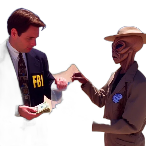 jacket, mask, fbi, agent, stands, desert, landscape, alien transparent PNG cut-out