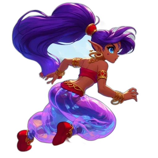 staff, concept art, fantasy art, 3d render, pixel art, animated, female, elf transparent PNG cut-out