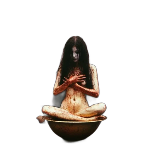mask, creature, hair, jewelry, concept art, 3d render, fantasy art, photorealistic transparent PNG cut-out