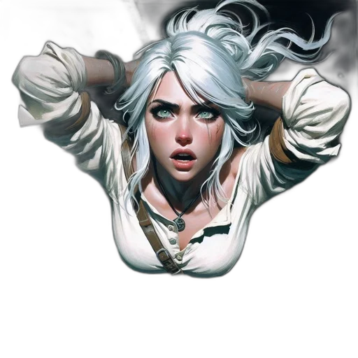 face, jacket, fantasy art, comic book art, concept art, photorealistic, monochrome, dark transparent PNG cut-out