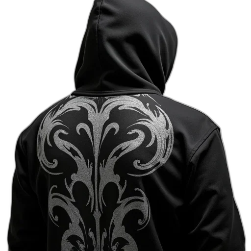 jacket, mask, crown, 3d render, concept art, cyberpunk, photorealistic, dark transparent PNG cut-out
