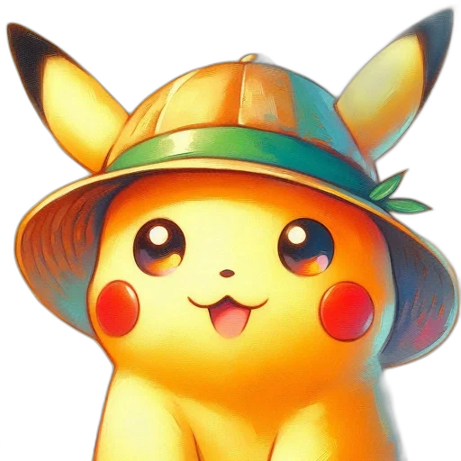 hat, animal, staff, watercolor, photorealistic, pixel art, concept art, golden transparent PNG cut-out