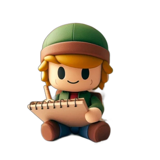 weapon, hat, staff, sword, 3d render, pixel art, concept art, cartoon transparent PNG cut-out