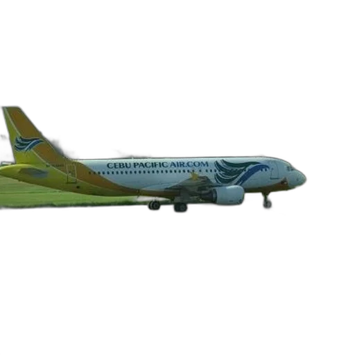 3d render, cebu, pacific, air, plane, parked, tarmac, clear transparent PNG cut-out
