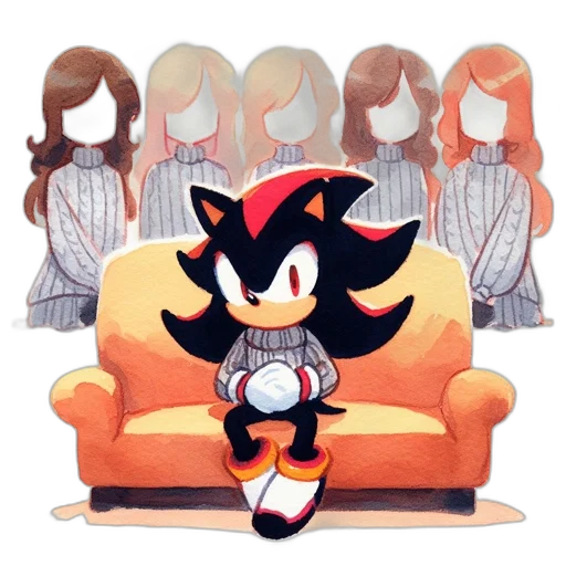 hair, jacket, furniture, dress, pixel art, concept art, anime, cartoon transparent PNG cut-out