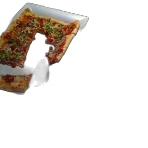 food, weapon, crown, face, 3d render, two, plates, pizza transparent PNG cut-out