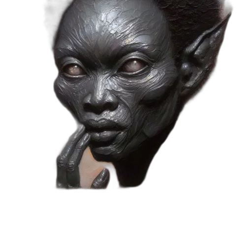 mask, face, creature, staff, photorealistic, concept art, 3d render, fantasy art transparent PNG cut-out