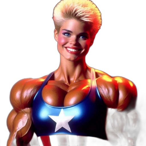 comic book art, photorealistic, concept art, 3d render, muscular, woman, wearing, american transparent PNG cut-out