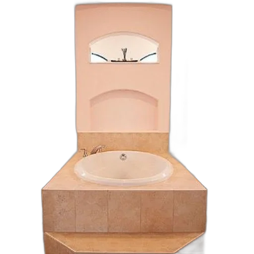 furniture, crown, face, 3d render, earth tones, modern, bathroom, large transparent PNG cut-out