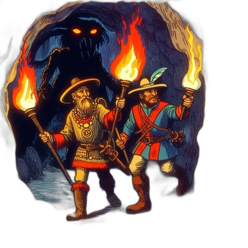 mask, concept art, fantasy art, pixel art, comic book art, fire, night, fog transparent PNG cut-out