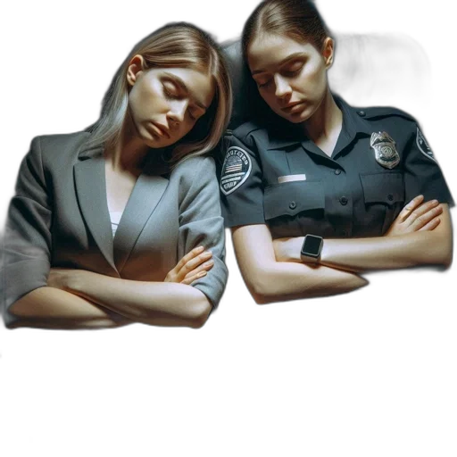 staff, jacket, photorealistic, concept art, 3d render, pixel art, two, women transparent PNG cut-out