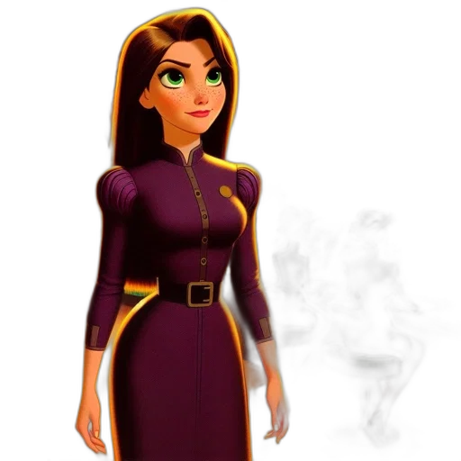 dress, staff, jewelry, 3d render, concept art, cartoon, photorealistic, fog transparent PNG cut-out