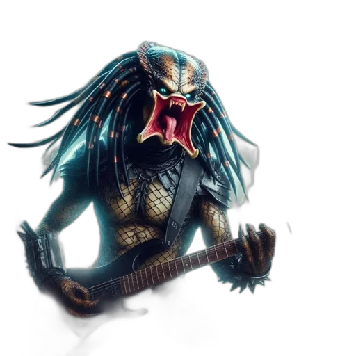 creature, mask, concept art, fantasy art, 3d render, cyberpunk, extraterrestrial, predator transparent PNG cut-out