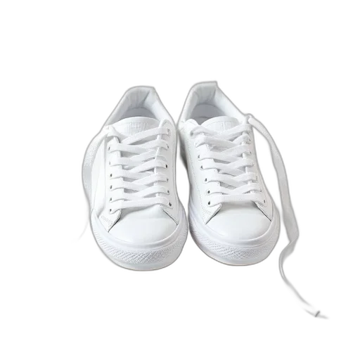 shoes, weapon, photorealistic, 3d render, monochrome, pair, white, sneakers transparent PNG cut-out