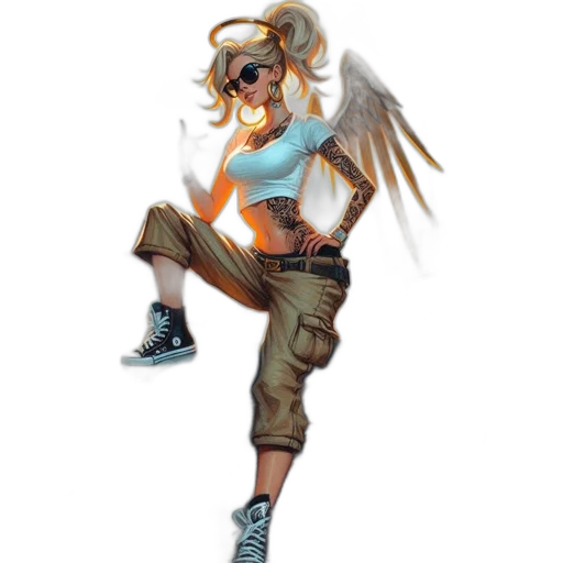 staff, concept art, fantasy art, comic book art, pixel art, pastel, stylized, female transparent PNG cut-out