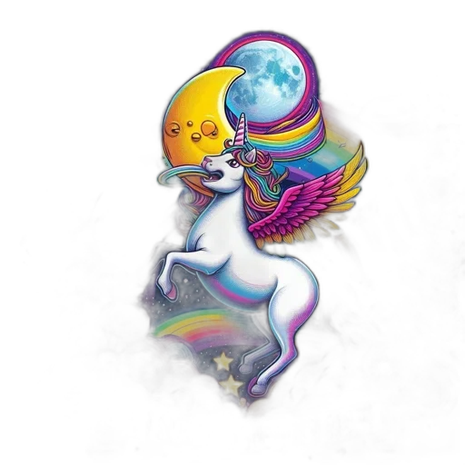 dragon, hat, concept art, fantasy art, vaporwave, colorful, vivid, painting transparent PNG cut-out
