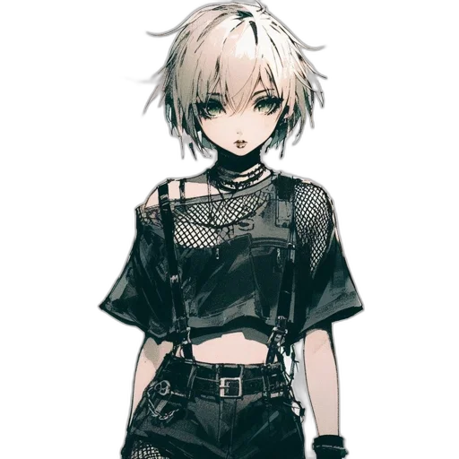 staff, dress, jacket, face, pixel art, cyberpunk, concept art, anime transparent PNG cut-out