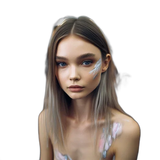 face, jewelry, hair, mask, photorealistic, fantasy art, concept art, oil painting transparent PNG cut-out