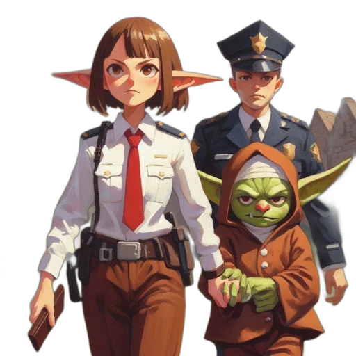 staff, concept art, pixel art, fantasy art, comic book art, green, three, characters transparent PNG cut-out