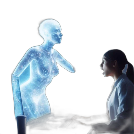 robot, concept art, 3d render, comic book art, photorealistic, neon lights, outer space, underwater transparent PNG cut-out