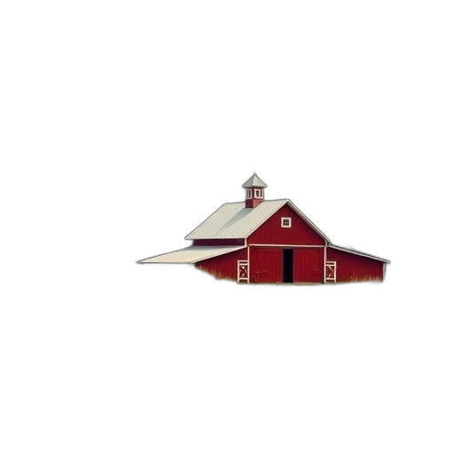 building, hat, 3d render, farm transparent PNG cut-out